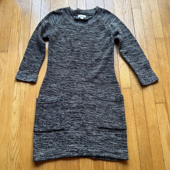 Neiman Marcus Size M Gray Cotton Long Sleeve Round Neck Knit Dress - Picture 7 of 15